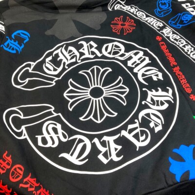 UNUSED CHROME HEARTS STENCIL HOODIE Cross Plus Logo Sweat UNUSED CHROME HEARTS STENCIL HOODIE Cross Plus Logo Sweat