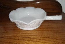 Imperial Milk Glass Grapes Small Individual Serving Bowl with Lug Handle 