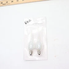 (2-Pk) Creative Hobbies Electric Candle Chandelier Lamp Light Bulbs Glass 7W