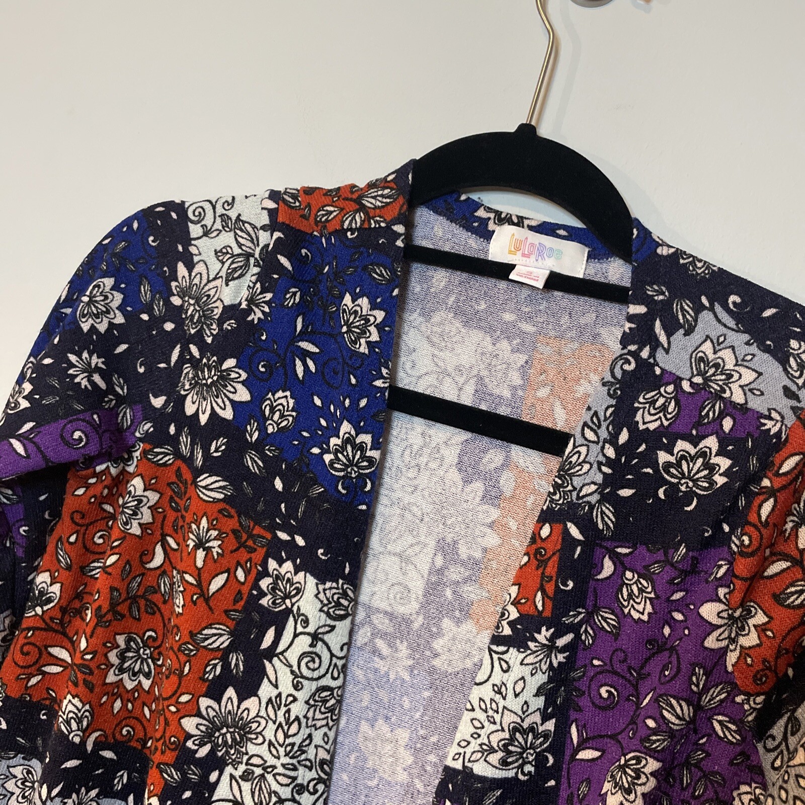 LuLaRoe patchwork duster waterfall multicolor Sz … - image 2
