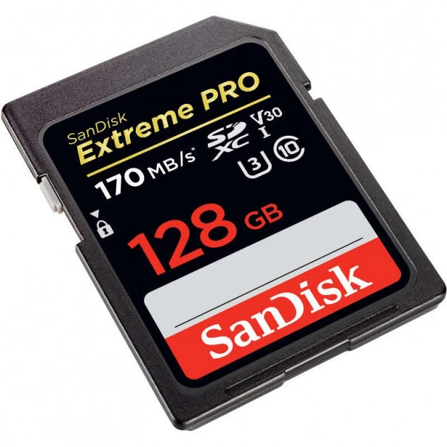 SanDisk EXTREME PRO SDXC Karte 128 GB 170/90 MB/s V30 UHS-I U3 C10 - Bild 2 von 2