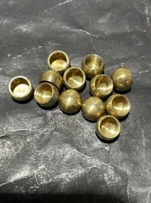 1/2INCH SOLID BRASS BALL 1/8-27 IPS UNFINISHED BRASS LOT OF 12 PCS