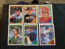1988 Topps 6 Card Managers Lot,Anderson,Valentine,Williams, Rose,Larussa,Leyland