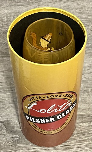 Lolita Ms. Crazy Bones Hand Painted 22 oz Pilsner Glass Halloween Skeletons NIB - Picture 6 of 20