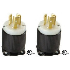 NEMA L5-15 Grounding Locking Plug, 15A 125V AC, 2 Pole 3 Wire, cUL Listed