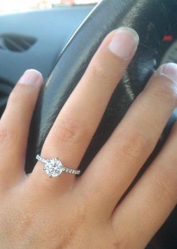 14K Weißgold Rundschliff Diamant Verlobungsring für Damen, Braut 1,00 ct - Bild 4 von 7