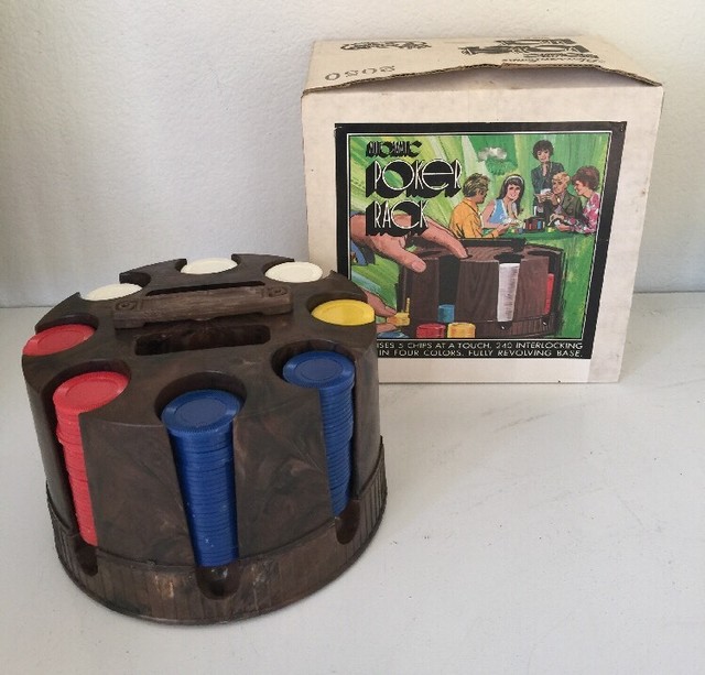 Vintage Pleasantime Revolving Automatic POKER RACK CHIP DISPENSER