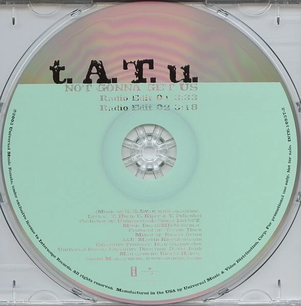 t.A.T.u. – Not Gonna Get Us Promo (CD)  Foto 2 de 3