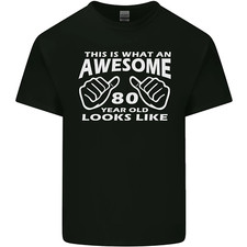 80th Birthday 80 Year Old This Is What Mens Cotton T-Shirt Tee Top
