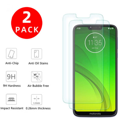 2x Tempered Glass Screen Protector For Motorola Moto G7/G7 Plus/G7 Power/G7 Play