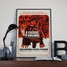 A Fistful Of Dollars Film Poster - Spaghetti Western Clint Eastwood A4 A3 Movie