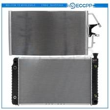 Radiator & Condenser Cooling Kit For 1996-1998 Chevrolet K1500 1998 GMC K2500