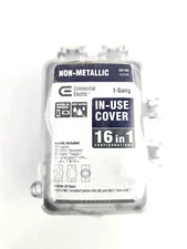 Commercial Electric 234-165 NON-METAL 1-GANG EXTRA DUTY BOX In Use Cover