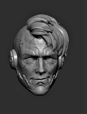 Cyberpunk Head Nick Ver C 1:18 scale custom unpainted Head 3.75'' Action Figure