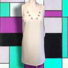 Leith dress women’s small white with grommets minimalist bohemian classiccore