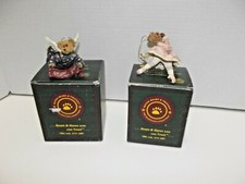 Two Boyds Bears Collectible Christmas ornaments Sugarplum Beary Angelbrite
