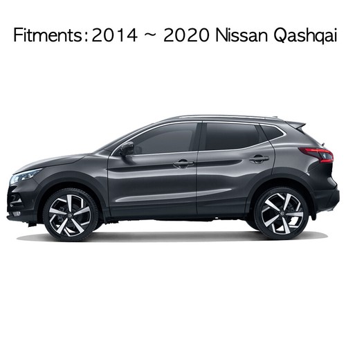 Chrome Weather Shields Window Visor Weathershields for Nissan Qashqai 2014-2020 - Picture 2 of 12