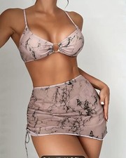 New 3 Piece Bikini Set Woman s Large