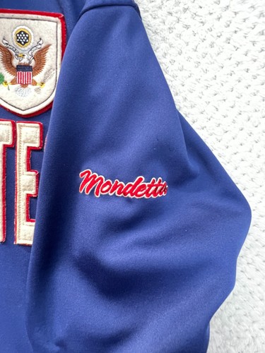 Vtg Mondetta Mens United States Full Zip Track Jacket Warm Up Size XL Y2K READ - Picture 12 of 24