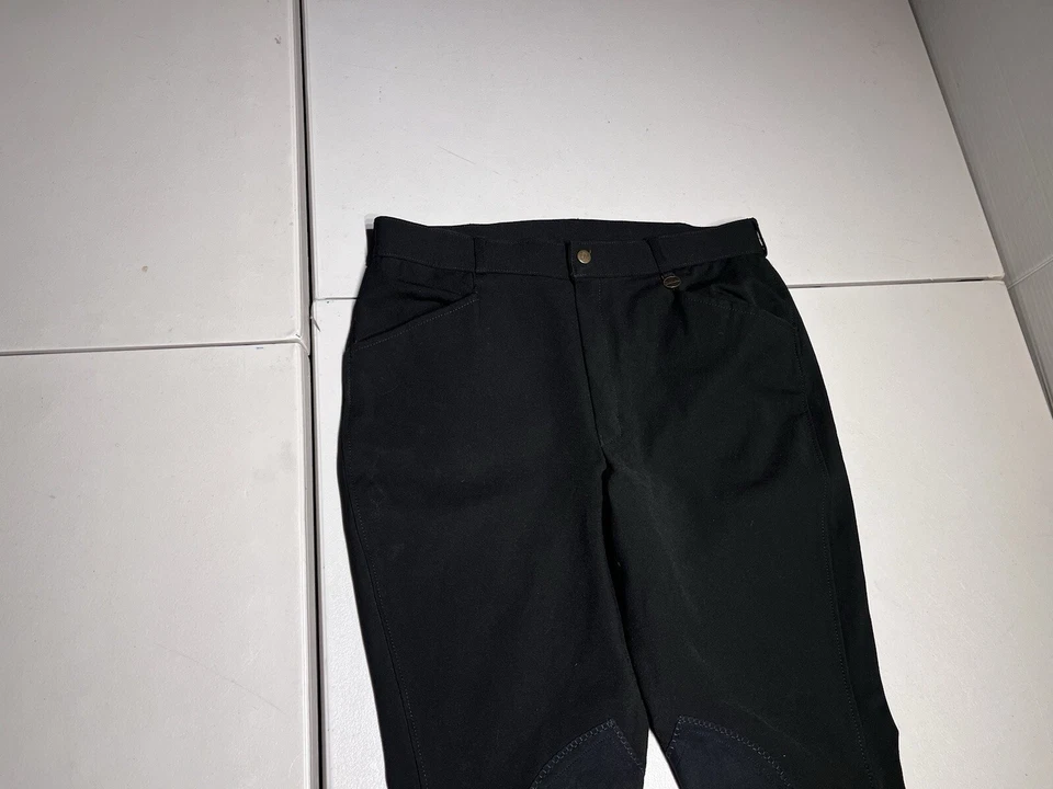 Pantalones de equitación Ovation Breeches para mujer 34 R negros poliéster elastano Foto 2 de 4