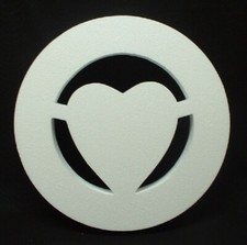 EPS styro-foam WREATH w/HEART 18"x2" Sympathy Floral Craft Cemetery Decoration