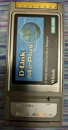 D-Link Airplus 2.4GHz Wireless Cardbus Adapter DWL-650+ PC Card - 第 1/3 張圖片