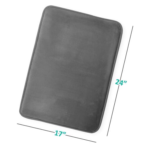Velvet Memory Foam Bath Mat Non-Slip 17x24 Grey - Make Offer! - Picture 3 of 6