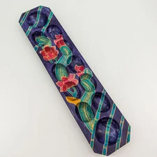 Handpainted Carved Mancala Game Board Fair Trade Indonesia Hand Made No Stones