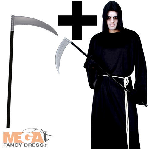 Sensenmann + Sense Herren Kostüm Halloween Tod Seelennehmer Erwachsenenkostüm - Bild 1 von 3