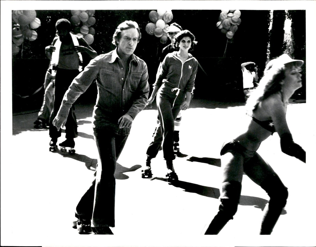 LD293 '79 Original Photo HUGH HEFNER Playboy Roller Disco Pajama