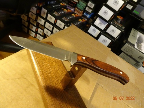 BROWNING CUTLERY 8.13" FIXED BLADE KNIFE 440 S.S BLADE BIRCHWOOD HANDLE AWESOME - Picture 6 of 12