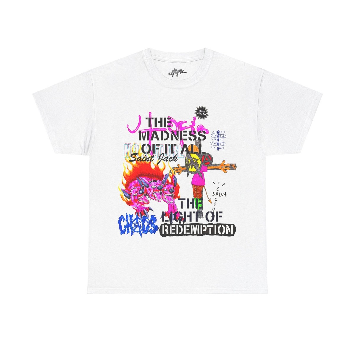 【MCNCHIPS】23SS★ Spinning Heart Tee Travis Utopia Circus Merch Maximus Tour St Michael 3A T