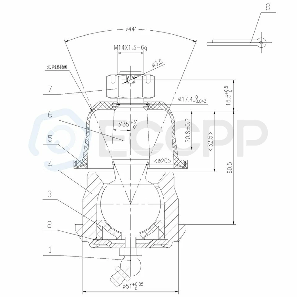 Parte de dirección de barras de amarre inferiores superiores delanteras de 10 piezas para Chevrolet Malibu Foto 2 de 4