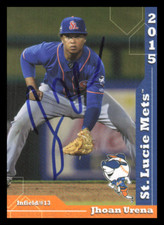 2015 St Lucie Mets JHOAN URENA Signed Card autograph auto