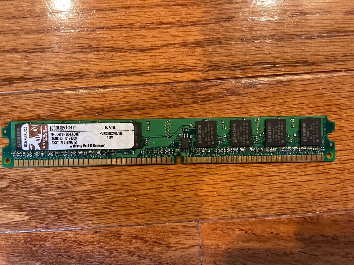 Barrette Mémoire RAM Kingston 1Go DDR2-800 (PC2-6400U) - DIMM, Occasion Fonctionnelle