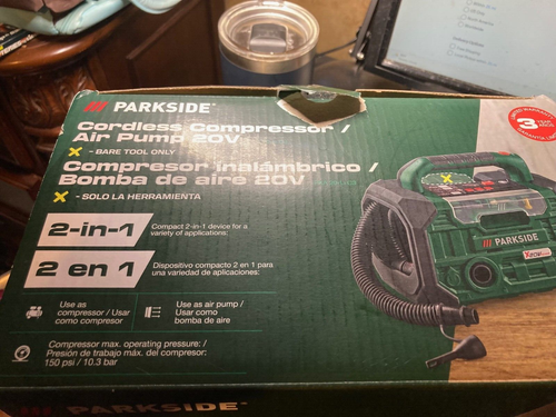 PARKSIDE Cordless NO Battery, Upgrade 150 PSI High Press PRTable Air Compresor - Picture 3 of 3