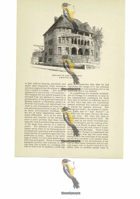 Dwelling On Lake Shore Drive, Chicago, USA, Buchillustration (Druck), 1891
