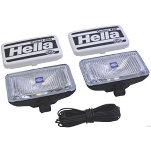 Hella Comet 450 Spot Light Kit With H3 Bulbs, Caps & Wiring - Pair