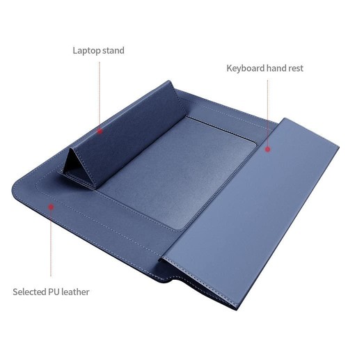 Étui de protection 360° pour ordinateur portable 11-12 pouces avec support, or rose - Photo 3/9