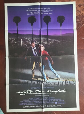 1984 Into The Night Original Movie House Full Sheet Poster