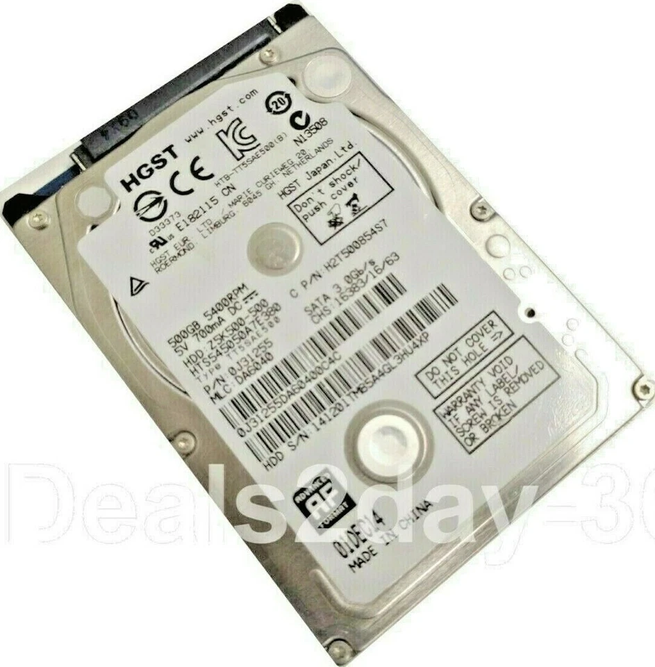 HGST 500GB SATA 5.4KRPM 2.5" Drive HTS545050A7E380 for Laptop,PS3, PS4 ,Xbox 1 - Image 3 of 4