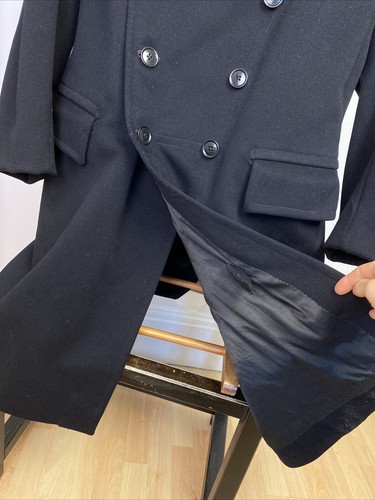 Gieves Savile Row (38) Bespoke Double Breasted 1950 Military Overcoat Jacket - Picture 8 of 23