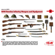ICM 35672 Russian Infantry Weapon and Equipment 1/35 scale plastic model kit WWI