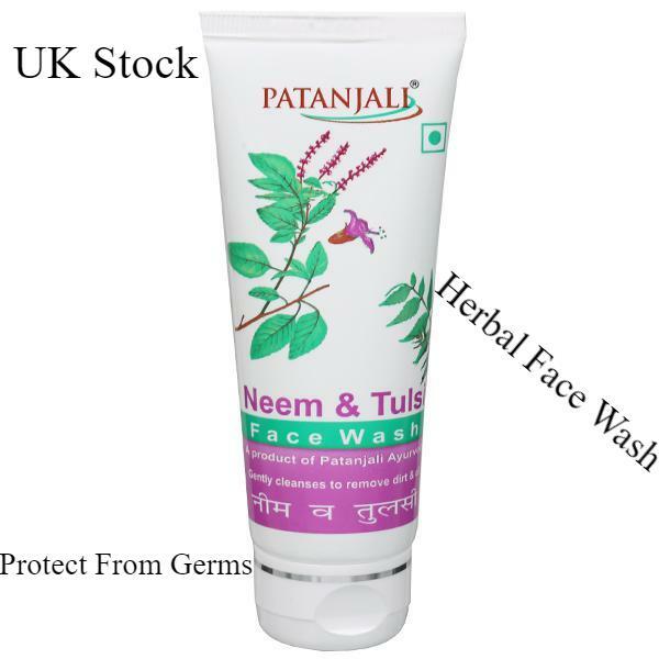 Swami Ramdev Patanjali UK Neem & Tulsi Face Wash Protect From Germs 60 gm