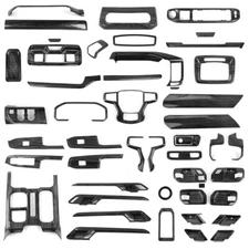 For Chevy Silverado 2022+ Black Wood Interior Accessories Dashboard Cover Trims