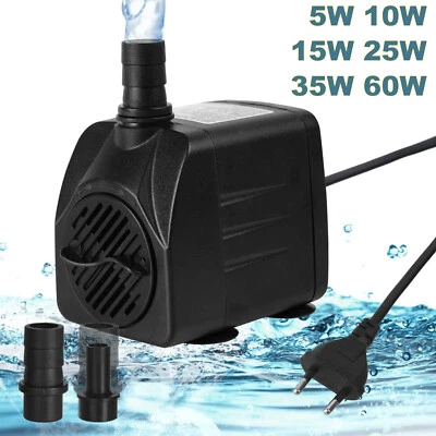 MARKENLOS Teichpumpe Aquariumpumpe Wasserpumpe Aquarium Tauchpumpe Springbrunnen 5W-60W