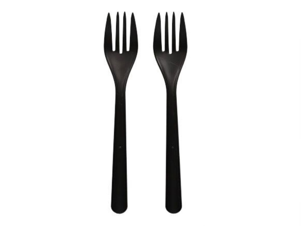 circulware RESBONSIBLES Mehrweg-Gabeln - Kunststoff - Schwarz - 50er Pack - Image 2