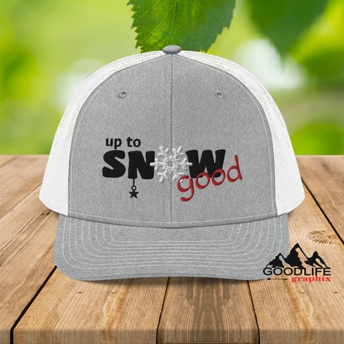 Up to Snow Good Christmas Richardson Trucker Hat for Men Women - 第 1/18 張圖片
