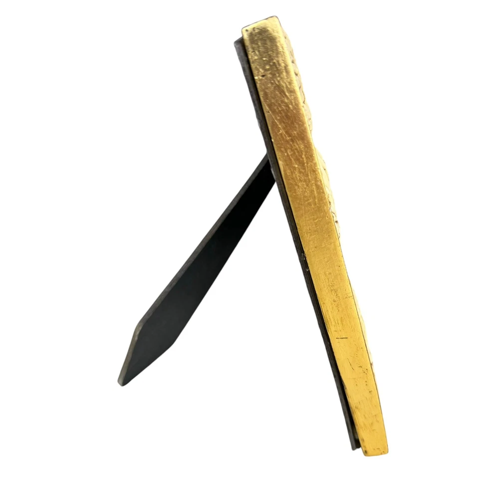 Carr Frames 4x4 奶油叶设计树脂金色装饰相框 — 第 3/4 张图片