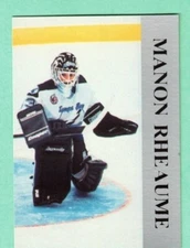 (1) MANON RHEAUME TAMPA BAY GOALIE PROMOTIONAL GREY BORDER NM CARD  (K4954)
